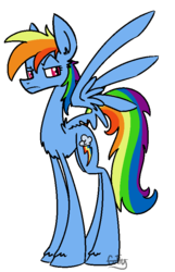 Size: 511x792 | Tagged: safe, artist:cuttycommando, rainbow dash, pony, g4, female, solo