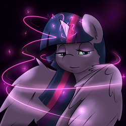 Size: 1200x1200 | Tagged: dead source, safe, artist:kryptchild, twilight sparkle, alicorn, pony, g4, female, magic, mare, solo, twilight sparkle (alicorn)