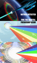 Size: 478x799 | Tagged: safe, rainbow dash, g4, artifact, command and conquer, global defense initiative, ion cannon, no pony, orbital bombardment, orbital friendship cannon, rainbow beam, sonic rainboom