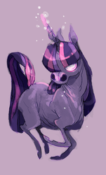 Size: 450x744 | Tagged: safe, artist:verticalart, twilight sparkle, pony, g4, female, magic, solo