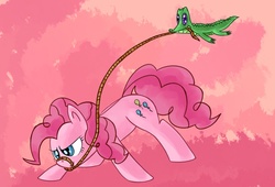 Size: 1100x750 | Tagged: safe, artist:asluc96, gummy, pinkie pie, g4, duo, rope