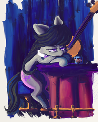 Size: 2400x3000 | Tagged: safe, artist:fauxsquared, octavia melody, earth pony, pony, g4, alcohol, bar, cello, female, musical instrument, sad, solo