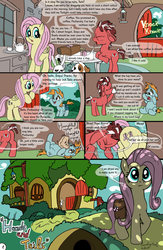 Size: 1000x1538 | Tagged: safe, artist:smudge proof, angel bunny, fluttershy, snips, oc, oc:tails, comic:heads and tails, g4, comic