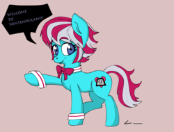 Size: 6371x4850 | Tagged: safe, artist:galaxyotter77, absurd resolution, bowtie, monita, nintendo, nintendo land, ponified