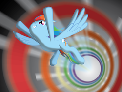 Size: 4306x3275 | Tagged: safe, artist:qtmarx, rainbow dash, pegasus, pony, g4, flying, solo, sonic rainboom