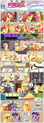 Size: 650x1807 | Tagged: safe, artist:gingermint, artist:icekatze, apple bloom, applejack, aunt orange, hoity toity, scootaloo, sweetie belle, twilight sparkle, uncle orange, alicorn, pony, g4, magical mystery cure, alternate universe, comic, female, mare, swapped cutie marks, twilight sparkle (alicorn)