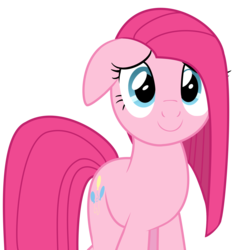 Size: 2126x2277 | Tagged: safe, artist:x-blackpearl-x, pinkie pie, g4, magical mystery cure, cute, cuteamena, happy, pinkamena diane pie, simple background, smiling, transparent background, vector