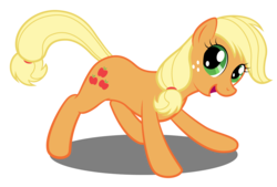 Size: 3675x2481 | Tagged: safe, artist:qtmarx, applejack, earth pony, pony, g4, female, mare, simple background, solo, transparent background