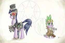 Size: 1280x846 | Tagged: safe, artist:otherwise-unearthly, spike, twilight sparkle, g4