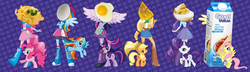 Size: 1280x371 | Tagged: safe, edit, applejack, fluttershy, pinkie pie, rainbow dash, rarity, twilight sparkle, anthro, equestria girls, g4, egg, egghead, humane six, mane six, walmart, wat