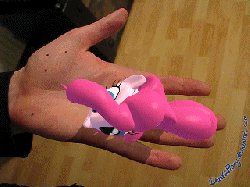 Size: 320x240 | Tagged: safe, artist:deathpwny, pinkie pie, earth pony, pony, g4, 3d, animated, augmented reality, blender, cute, diapinkes, female, grin, happy, looking at you, mare, open mouth, ponies in real life, pov, smiling, squee