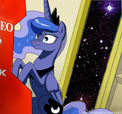 Size: 599x559 | Tagged: safe, artist:johnjoseco, princess luna, g4, exploitable meme, meme, neo geo celestia, space