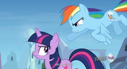 Size: 1597x867 | Tagged: safe, screencap, rainbow dash, twilight sparkle, g4, youtube caption, youtube link