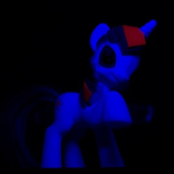 Size: 1432x1431 | Tagged: safe, artist:a8702131, twilight sparkle, g4, blacklight, female, irl, mcdonald's, photo, toy