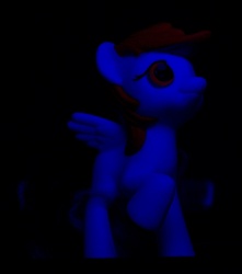 Size: 1208x1368 | Tagged: safe, artist:a8702131, rainbow dash, g4, blacklight, female, irl, mcdonald's, photo, toy