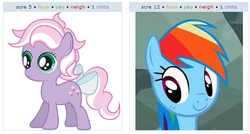 Size: 528x283 | Tagged: safe, rainbow dash, g4, exploitable meme, juxtaposition, juxtaposition win