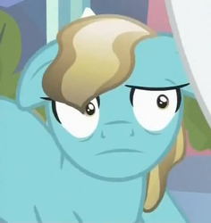 Size: 430x455 | Tagged: safe, screencap, bright smile, castle (crystal pony), crystal pony, pony, g4, the crystal empire, cropped, crystal empire, face, faic, floppy ears, reaction image