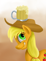 Size: 1200x1600 | Tagged: safe, artist:fahu, applejack, g4, ah didn't learn anything, cider, solo