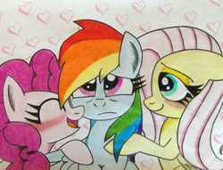 Size: 1501x1146 | Tagged: safe, artist:xquiizitgam3r, fluttershy, pinkie pie, rainbow dash, g4