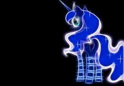 Size: 1500x1045 | Tagged: safe, artist:xangerx, princess luna, pony, g4, clothes, female, socks, solo, striped socks, wallpaper