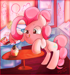 Size: 962x1028 | Tagged: safe, artist:velexane, pinkie pie, spider, g4, cherry, cupcake, jumping spider