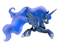 Size: 700x534 | Tagged: safe, artist:sugarcup, princess luna, pony, g4, female, simple background, solo