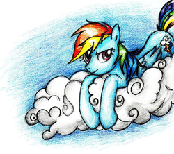 Size: 1024x908 | Tagged: safe, artist:gerardwei, rainbow dash, g4, traditional art