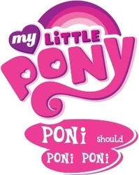 Size: 237x298 | Tagged: safe, edit, g4, fixed, logo, logo edit, my little pony logo, poni, poni should poni poni, simple background, so much pony, white background