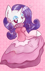 Size: 3000x4724 | Tagged: safe, artist:anggrc, rarity, pony, g4, bipedal, clothes, dress, female, solo