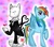 Size: 800x700 | Tagged: safe, artist:ghostfacenikol, rainbow dash, pegasus, pony, g4, duo, female, male, shipping, slenderdash, slenderman, slendermane, straight