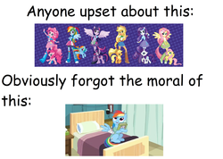 Size: 3072x2184 | Tagged: safe, edit, edited screencap, screencap, applejack, daring do, fluttershy, pinkie pie, rainbow dash, rarity, twilight sparkle, equestria girls, g4, read it and weep, bed, book, comic sans, equestria girls drama, hospital bed, hospital gown, humane five, humane six, mane six, op has a point