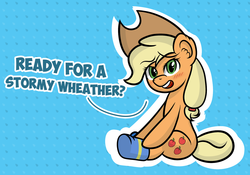 Size: 1484x1037 | Tagged: safe, artist:eugene-joe-c, applejack, g4, dialogue, galoshes