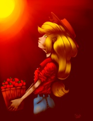 Size: 949x1236 | Tagged: safe, artist:bradfordsenial, applejack, human, g4, humanized, solo