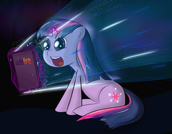 Size: 1083x850 | Tagged: safe, artist:wripple, twilight sparkle, pony, g4, female, kindle, solo