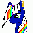 Size: 500x500 | Tagged: dead source, safe, artist:savestate, oc, oc only, oc:shadow spectrum, pony, animated, bust, earring, floppy ears, frown, grumpy, hair over one eye, piercing, sigh, smiling, solo, turned head