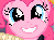 Size: 720x540 | Tagged: safe, screencap, chancellor puddinghead, pinkie pie, pony, g4, hearth's warming eve (episode), season 2, animated, brilliant face, cropped, eye shimmer, faic, female, hearth's warming eve, looking at you, smiling, solo