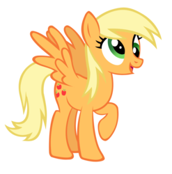 Size: 791x800 | Tagged: safe, artist:durpy, edit, vector edit, applejack, derpy hooves, pegasus, pony, ponyar fusion, g4, female, fusion, mare, palette swap, raised hoof, recolor, silly, silly pony, simple background, solo, transparent background, vector, who's a silly pony