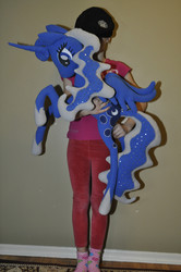 Size: 1062x1600 | Tagged: artist needed, safe, princess luna, human, g4, auction, customized toy, ebay, irl, photo, plushie