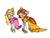 Size: 1024x768 | Tagged: safe, artist:mlpblogs, pegasus, pony, 30 minute art challenge, nintendo, ponified, princess, princess daisy, princess peach, super mario, super mario land