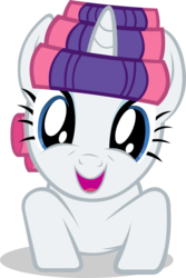 Size: 900x1346 | Tagged: safe, artist:chir-miru, rarity, crab pony, pony, g4, look before you sleep, female, hair curlers, happy, simple background, solo, transparent background, vector, wat