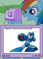 Size: 563x771 | Tagged: safe, rainbow dash, g4, exploitable meme, mega man (series), tv meme