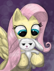 Size: 750x1000 | Tagged: safe, artist:drakmire, angel bunny, fluttershy, g4