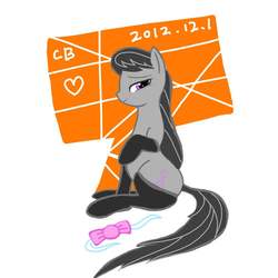 Size: 1000x1000 | Tagged: safe, artist:coke-brother, octavia melody, earth pony, pony, g4, clothes, female, socks, socktavia, solo, thigh highs