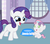 Size: 3000x2650 | Tagged: safe, artist:bronyboy, rarity, sweetie belle, pony, unicorn, g4, baby, baby belle, baby pony, behaving like a cat, belle sisters, bow, duo, face doodle, female, filly, filly rarity, foal, pet bowl, siblings, sisters, whiskers, window, younger