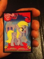 Size: 720x960 | Tagged: safe, derpy hooves, pegasus, pony, g4, card, female, mare, that one nameless background pony we all know and love, trading card