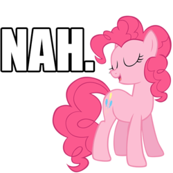 Size: 512x512 | Tagged: safe, pinkie pie, earth pony, pony, g4, female, image macro, solo