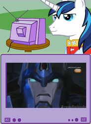 Size: 688x933 | Tagged: safe, shining armor, g4, beast hunters, exploitable meme, transformers, transformers prime, tv meme, ultra magnus