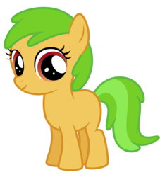 Size: 7445x8192 | Tagged: safe, artist:thatguy1945, apple squash, earth pony, pony, apple family reunion, g4, absurd resolution, apple family member, filly, simple background, smiling, solo, transparent background, vector