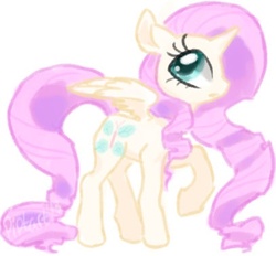 Size: 407x377 | Tagged: dead source, safe, artist:piptart, fluttershy, rarity, oc, oc only, pegasus, pony, unicorn, g4, female, fusion, fusion:flarity, fusion:fluttershy, fusion:rarity, pegacorn, solo