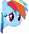 Size: 609x720 | Tagged: safe, rainbow dash, g4, magical mystery cure, animated, blinking, female, simple background, vector, white background
